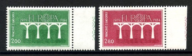 1984 - LOTTO/41257 - ANDORRA FRANCESE - EUROPA 2v. - NUOVI
