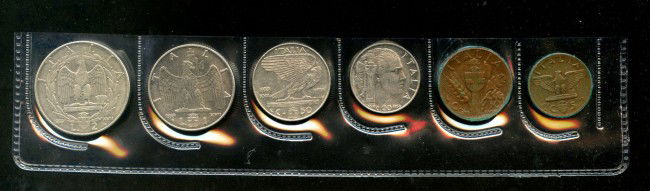 1939 ( XVII°) - REGNO - LOTTO/M42913 - ANNATA COMPLETA DI 6 MONETE