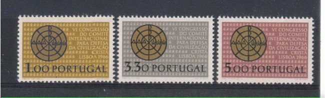 1966 - LOTTO/9811 - PORTOGALLO - CIVILTA' CRISTIANA 3v.