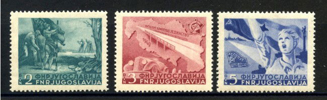 1950 - JUGOSLAVIA - AUTOSTRADA BELGRADO-ZAGABRIA  3v. - NUOVI - LOTTO/33767
