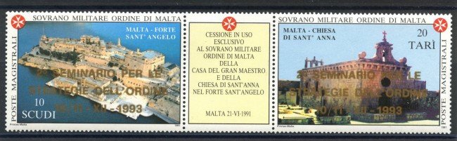 1993 - SOVRANO MILITARE DI MALTA - LOTTO/39250 - STRATEGIE DELL'ORDINE 2v. - NUOVI