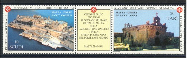 1991 - SOVRANO MILITARE DI MALTA - LOTTO/39230 - FORTE SANT'ANGELO 2v. - NUOVI