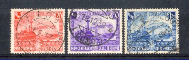 1939 - LOTTO/REG451CPU - REGNO - CENTENARIO FERROVIE - USATI