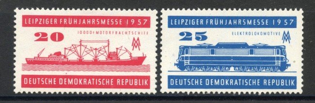 1957 - GERMANIA DDR - FIERA DI LIPSIA  2v. - NUOVI - LOTTO/36117