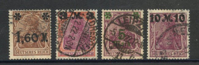 1921 - GERMANIA - LOTTO/42276 - SOPRASTAMPATI 4v. - USATI