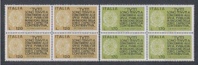 1977 - LOTTO/6660Q - REPUBBLICA - REDDITI - QUARTINE
