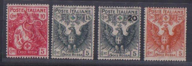1915/16 - LOTTO/REG105CPN  - REGNO - PRO CROCE ROSSA - NUOVI