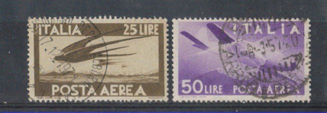 1947 - LOTTO/6041U - REPUBBLICA - POSTA AEREA 25/50 LIRE