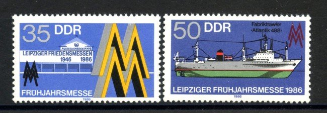 1986 - GERMANIA DDR - FIERA DI LIPSIA 2v. - NUOVI - LOTTO/36646