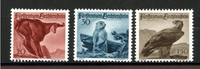 1946 - LIECHTENSTEIN - LOTTO/40914 - FAUNA 3v. - NUOVI