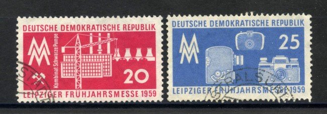 1959 - GERMANIA DDR - FIERA DI LIPSIA 2v. - USATI - LOTTO/36159