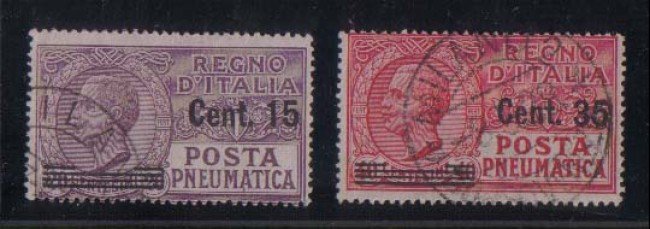 1927 - LOTTO/REGPN11CPU - REGNO - POSTA PNEUMATICA - USATI