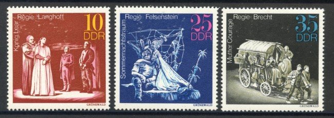 1973 - GERMANIA DDR - SCENOGRAFIE TEATRALI  3v.- NUOVI - LOTTO/36457