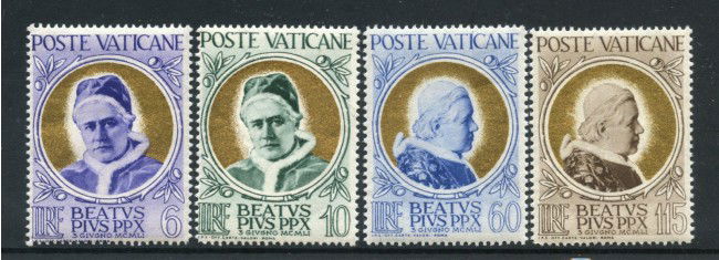 1951 - VATICANO - LOTTO/43278 - BEATIFICAZIONE DI PIO X°  4v. - NUOVI