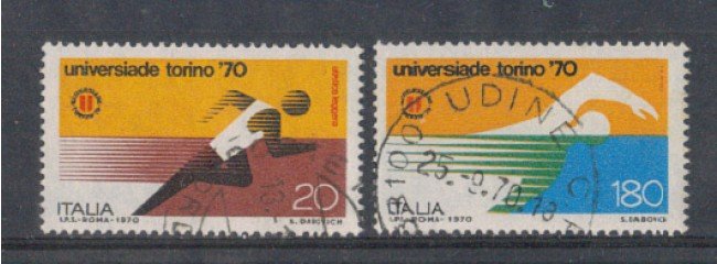 1970 - LOTTO/6527U - REPUBBLICA - UNIVERSIADI  USATI
