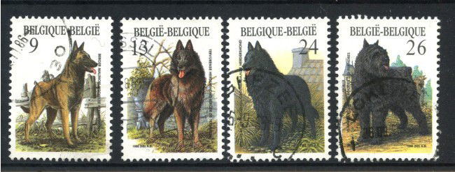 1986 - BELGIO - LOTTO/43626 - RAZZE CANINE 4v. - USATI