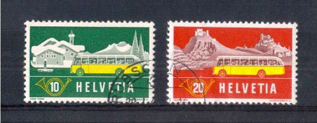 1953 - LOTTO/SVI538CPU - SVIZZERA - CORRIERE POSTALI 2v. - USATI
