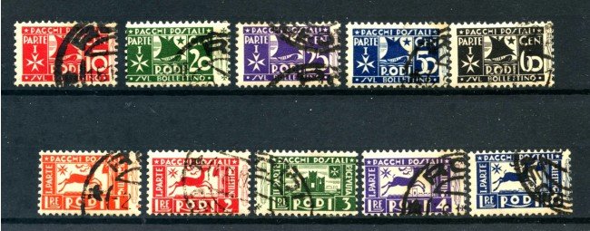 1934 - EGEO - PACCHI POSTALI USATI (PARTE RICEVUTA) - LOTTO/32473