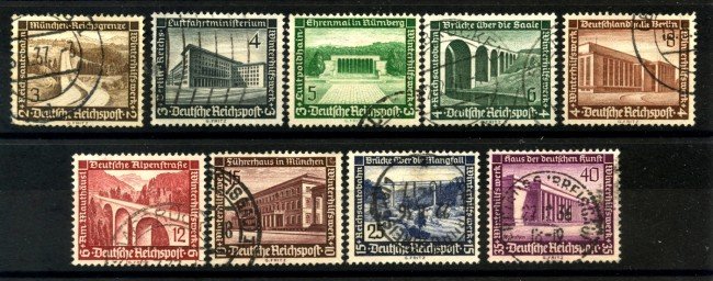 1936 - GERMANIA REICH - SOCCORSO INVERNALE 9v. - USATI - LOTTO/37497