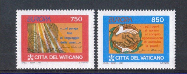 1995 - LOTTO/5761 - VATICANO - EUROPA PACE E LIBERTA' 2v.