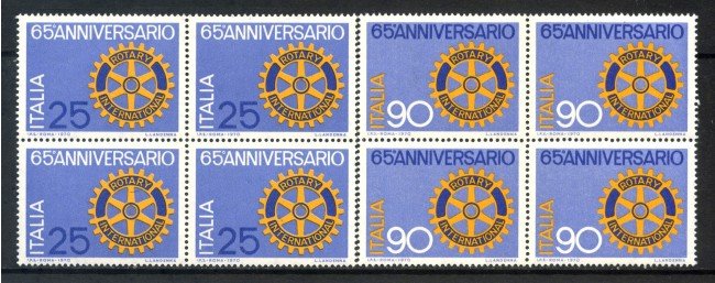 1970 - LOTTO/6533Q - REPUBBLICA - ROTARY CLUB 2v. - QUARTINE NUOVI