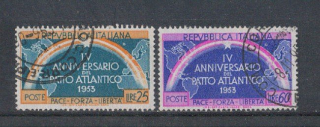 1953 - LOTTO/6215U - REPUBBLICA - PATTO ATLANTICO 2v. USATI