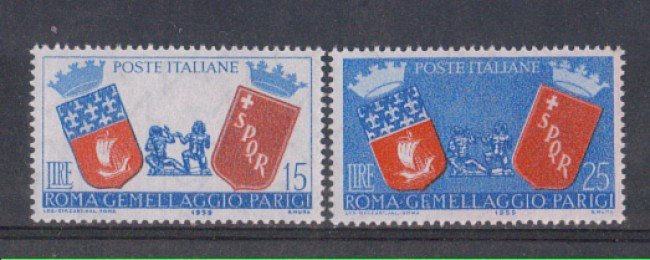 1959 - LOTTO/6347 - REPUBBLICA - ROMA-PARIGI 2v.