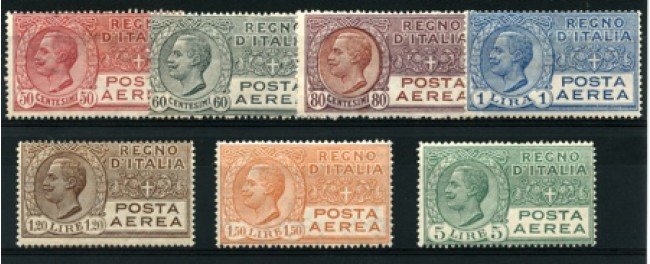 1926/28 - LOTTO/11570 - REGNO - POSTA AEREA 7v. - LING.
