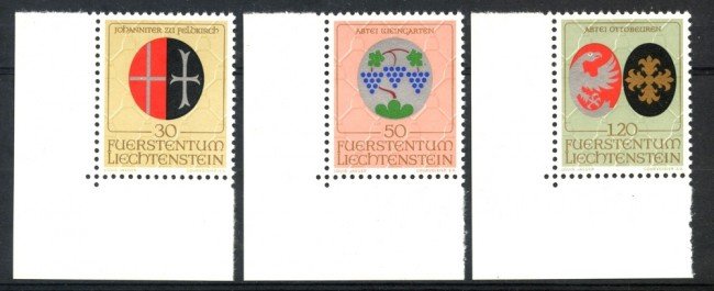 1971 - LIECHTENSTEIN - STEMMI DEI PATRONI 3v. - NUOVI - LOTTO/26445