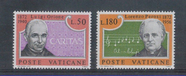 1972 - LOTTO/5942 - VATICANO - PEROSI-DON ORIONE 2v.