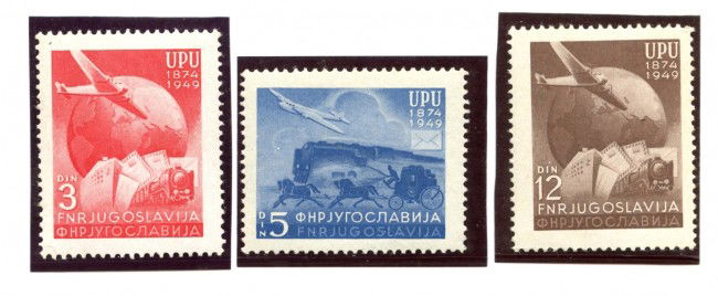 1949 - LBF/2553 - JUGOSLAVIA - U.P.U 3v.