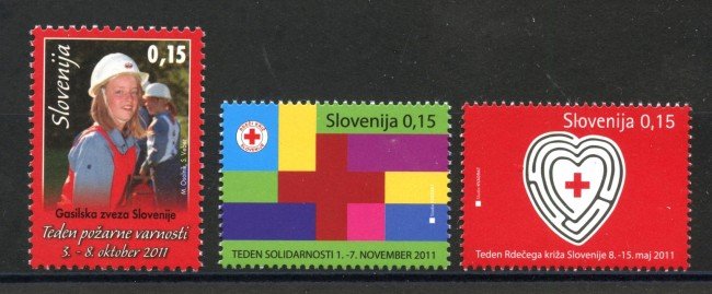 2011 - SLOVENIA - BENEFICENZA 3v. - NUOVI - LOTTO/34501