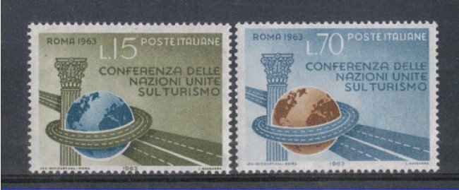 1963 - LOTTO/6417 - REPUBBLICA - CONFERENZA TURISMO 2v.