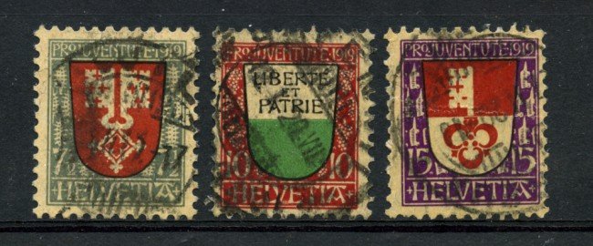 1919 - LOTTO/22252 - SVIZZERA - PRO JUVENTUTE 3v. - USATI