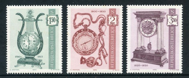 1970 - AUSTRIA - PENDOLE E OROLOGI 3v. - NUOVI - LOTTO/27962