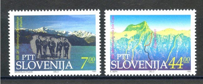 1993 - SLOVENIA - CENTENARIO CLUB ALPINO 2v. - NUOVI - LOTTO/33669
