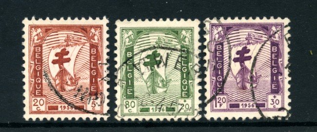 1956 - LOTTO/24367 - BELGIO -  PRO OPERA ANTITUBERCOLARE 3v. - USATI