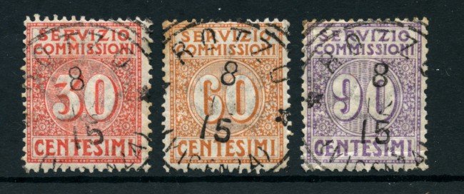 1913 - LOTTO/24426 - REGNO - SERVIZIO COMMISSIONI 3v. - USATI