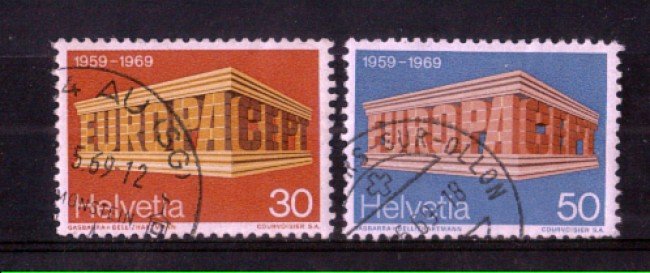 1969 - LOTTO/SVI833CPU - SVIZZERA - EUROPA 2v. - USATI