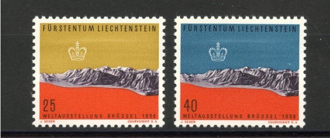 1958 - LIECHTENSTEIN - LOTTO/40943 - EXPO DI BRUXELLES  2 v. - NUOVI