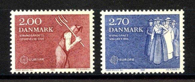 1982 - DANIMARCA - LOTTO/41426 - EUROPA 2v. - NUOVI