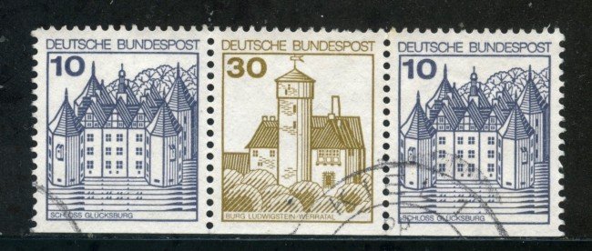 1977 - GERMANIA FEDERALE - 10+30 +10p. DA LIBRETTO - USATI - LOTTO/29873