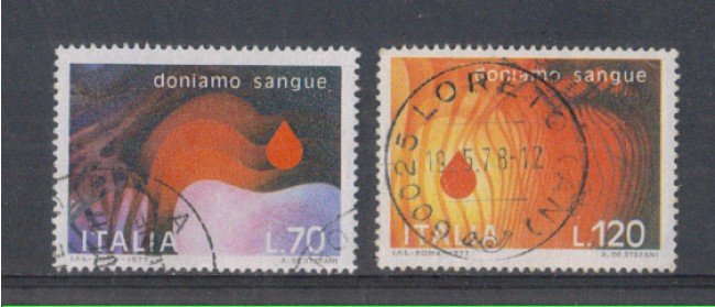 1977 - LOTTO/6668U - REPUBBLICA - DONATORI SANGUE - USATI