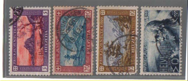 1929 - LBF/2836 -  SVIZZERA - PRO JUVENTUTE 4v. - USATI