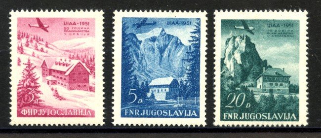 1951 - JUGOSLAVIA - LOTTO/33773 - CONGRESSO ASSOCIAZIONI ALPINI 3v. - NUOVI