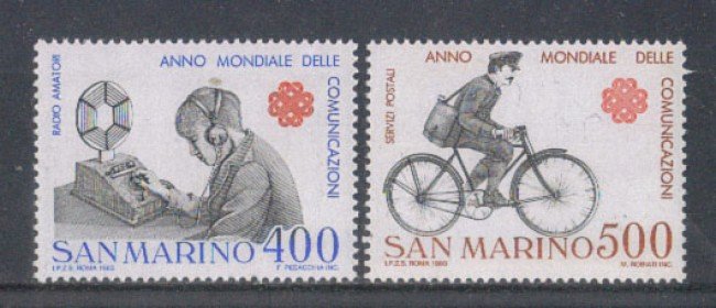 1983 - LOTTO/8036 - SAN MARINO - ANNO DELLE COMUNICAZIONI 2V. - NUOVI