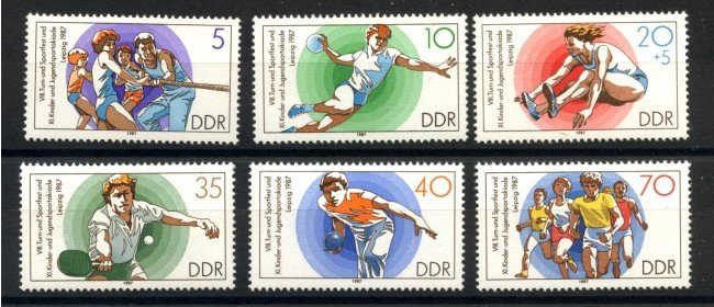 1987 - GERMANIA DDR - GIOCHI DELLA GIOVENTU' 6v. - NUOVI - LOTTO/36663
