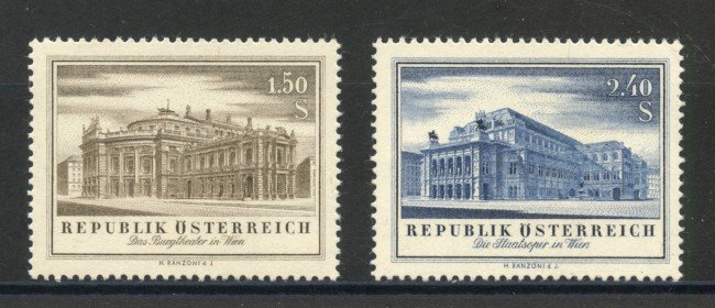 1955 - AUSTRIA - RIAPERTURA OPERA DI STATO 2v. - NUOVI - LOTTO/34110