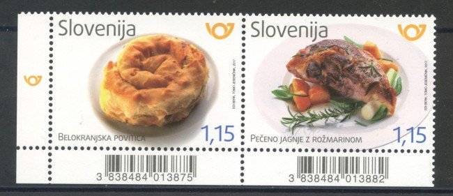 2017 - SLOVENIA - GASTRONOMIA 2v. - NUOVI - LOTTO/34675