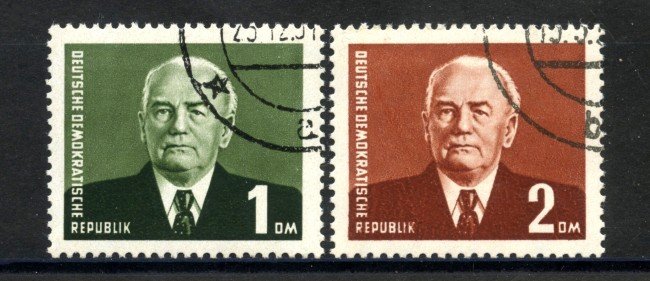 1957/1958 - GERMANIA DDR - PRESIDENTE PIECK  2v. - USATI - LOTTO/36147